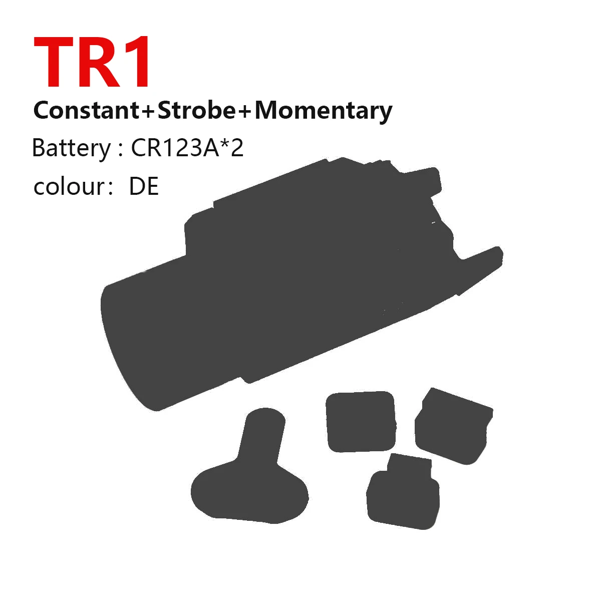 Imagem -03 - Tático Tr8 Tr7 Tr1 Tr3 Tr4 22lr X300 Airsoft Arma Luz Scout Vermelho Laser Vista Rifle Pistola 1911 Glock Lanterna Estroboscópica