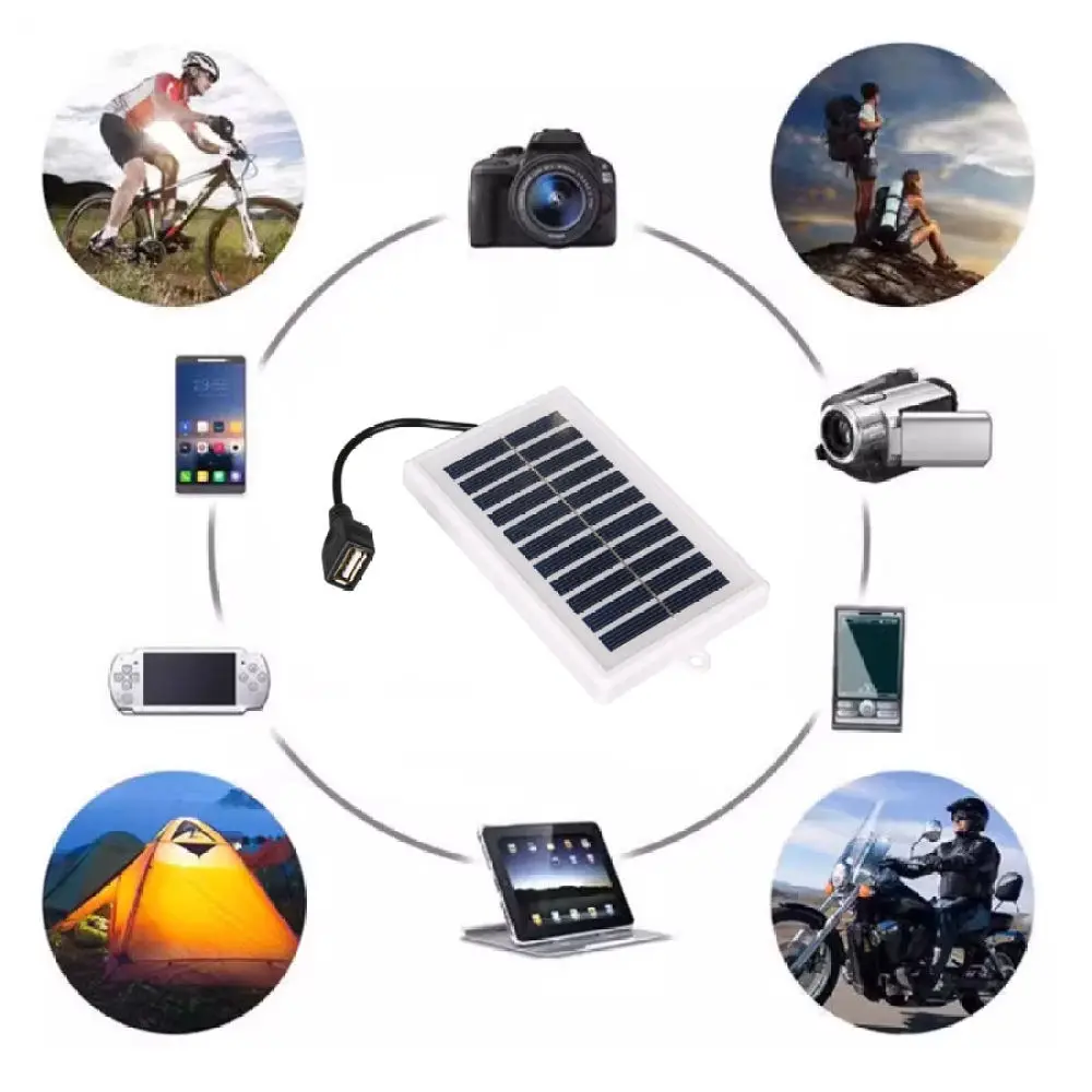 Portable Solar Charging Panel 10W Outdoor Power Device For Camping Hiking Night Market Light Energy Tool