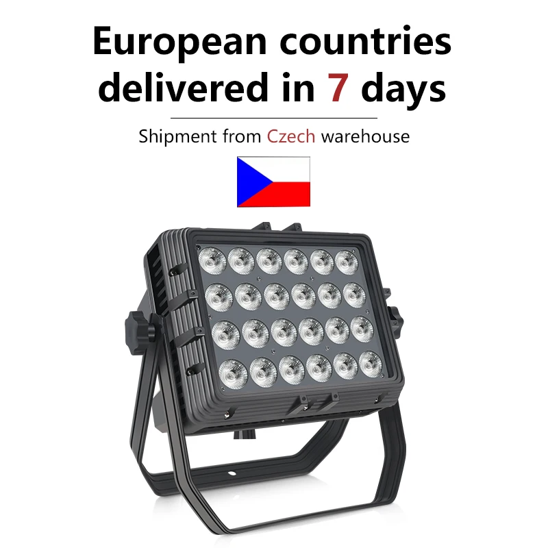 

24x18W RGBWA UV 6 in 1 Outdoor Waterproof Stage Light LED Square Par Light DJ Disco Equipment Bar Dance Floor Lighting