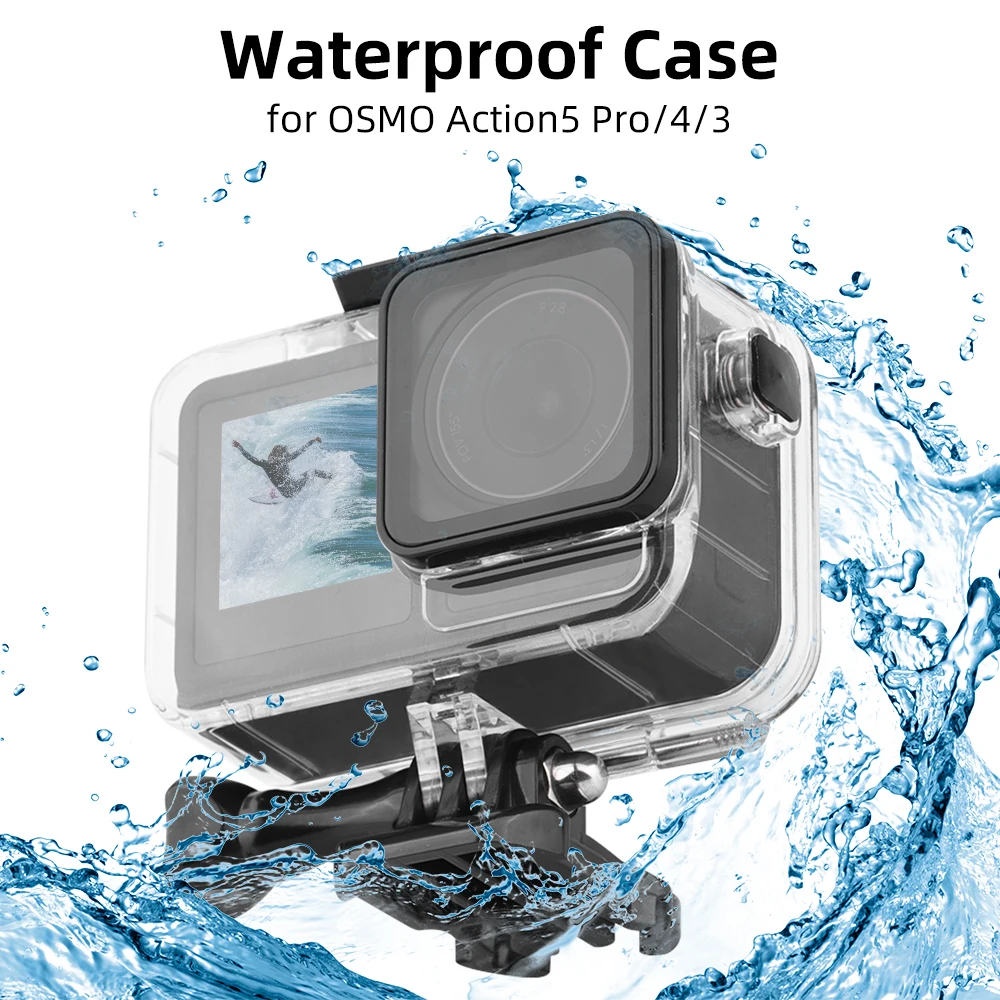 Waterproof Case for DJI Osmo Action 5 Pro/4/3 Underwater Dive Housing Case Protector with Floating Hand Grip Accessories