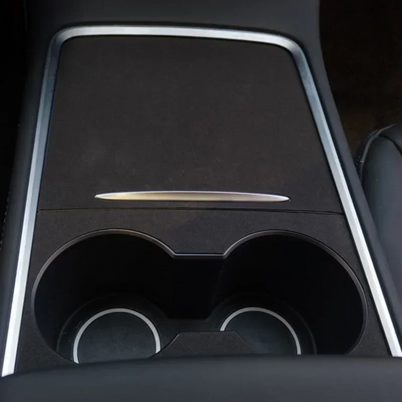 غطاء وحدة التحكم المركزية من جلد الغزال لـ Tesla ، التحكم المركزي ، لوحة التفاف ، ملصقا ، حامي الفيلم ، اكسسوارات السيارات ، نموذج 3 ، Y ، 2023