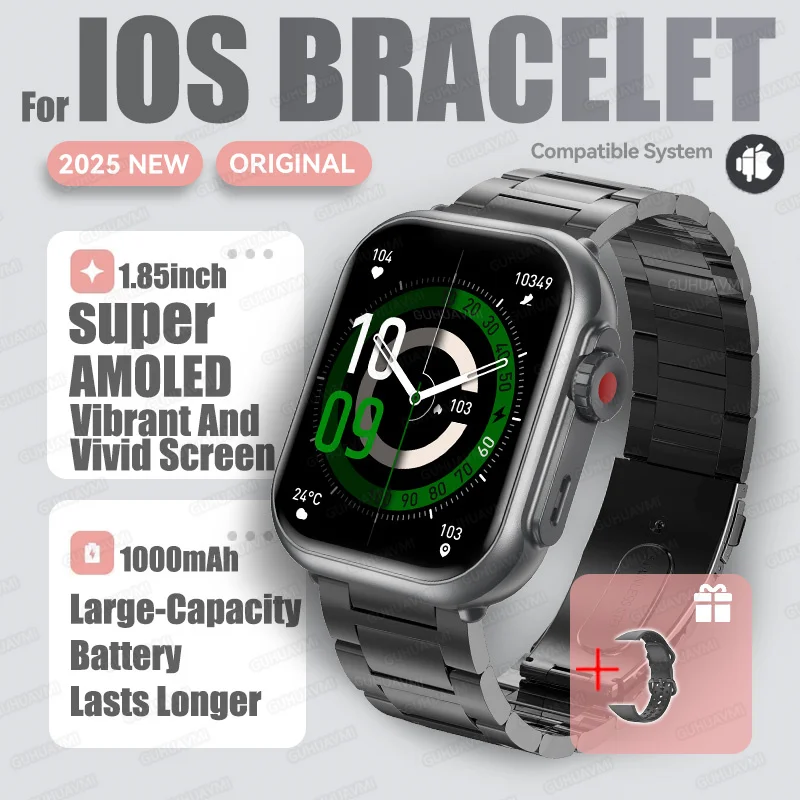 2025Nieuw Voor XIAOMI IOS Horloge Ultra2 Smart Horloges Vrouwen 1000mAh 1.85 "AMOLED Full Touch Screen BT Call Dames mode Smartwatch