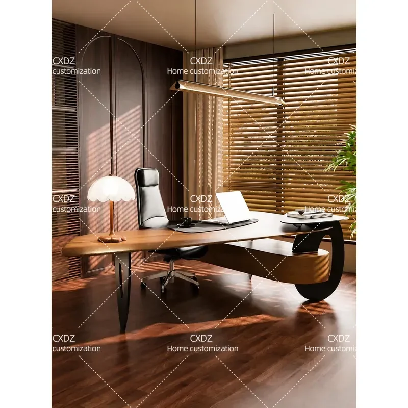 Ji Free High-end Atmospheric Boss Office Desk Chair Cabinet Combination 2026 New High-end Chairperson Desk Manager Desk