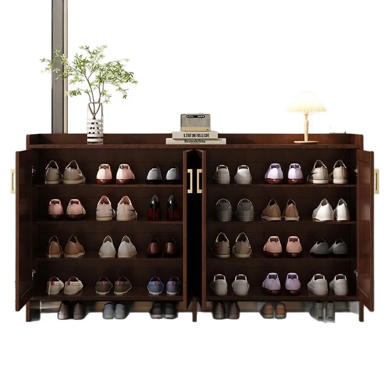 

New aluminum alloy shoe cabinet new Chinese home indoor waterproof sunscreen moisture-proof Internet celebrity aluminum alloy