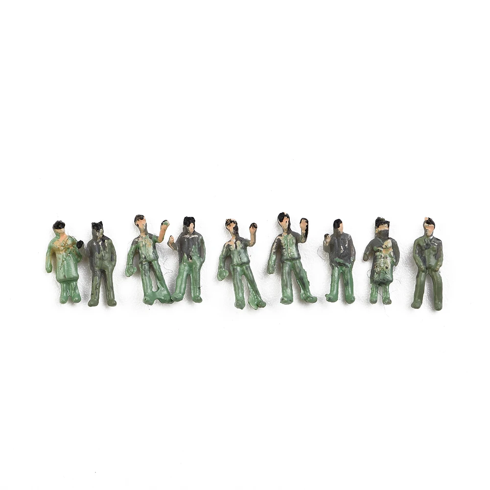 100Pcs Painted Figures 1:200 Scale People Model Miniature Figures N Scale Painted Scenes Modelling People Assorted Poses