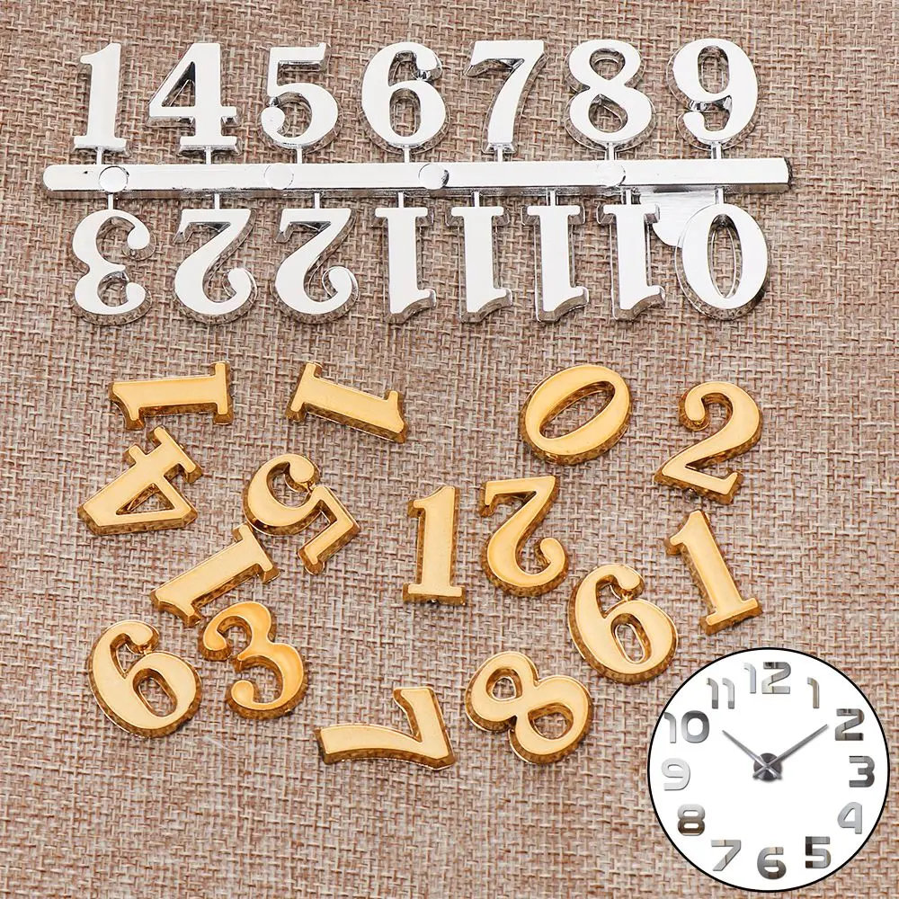 1 Set Arabic Number Quartz Clock Parts Handmade Material Restore Digital Repair Tools Roman Numerals Clock Numerals Accessories