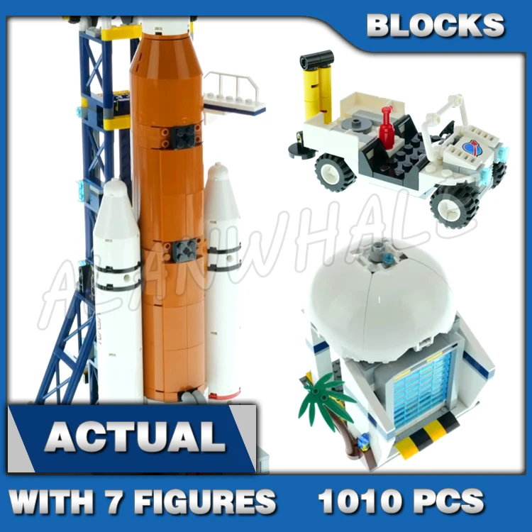 

1010pcs City Outer Space Rocket Space Observatory Launch Tower Control Center 68008 Building Block Toys Compatible With Model