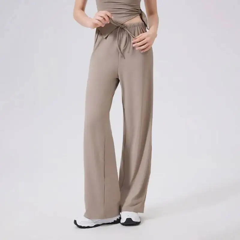 

High Waisted And Hip Lifting Sports Loose Straight Leg For Women Nude Running Slimming Fiess Pants Casual Pants