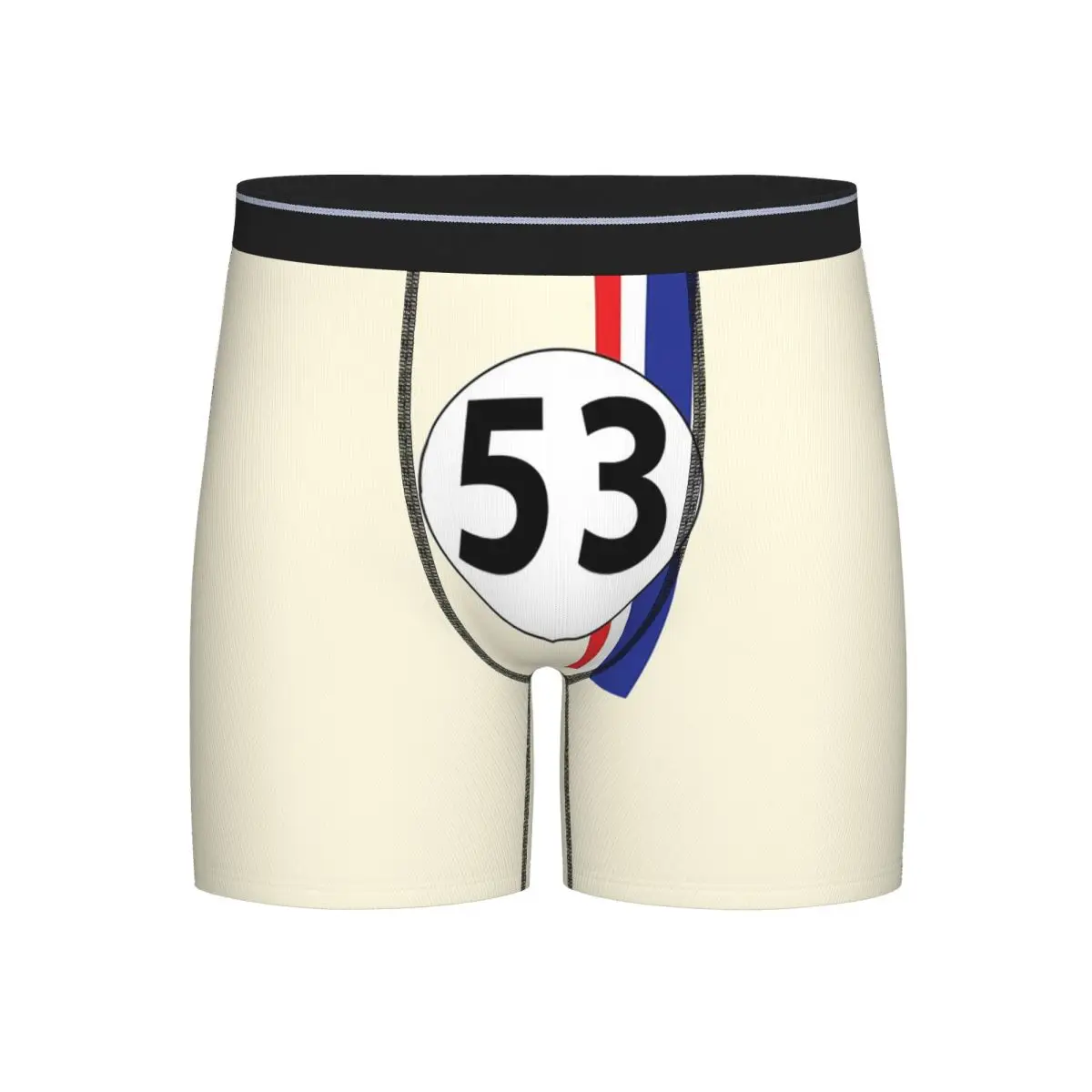 

Long Boxer Underpants Shorts Herbie Number 53 Panties Men's Breathable Underwear for Homme Man Boyfriend Gifts