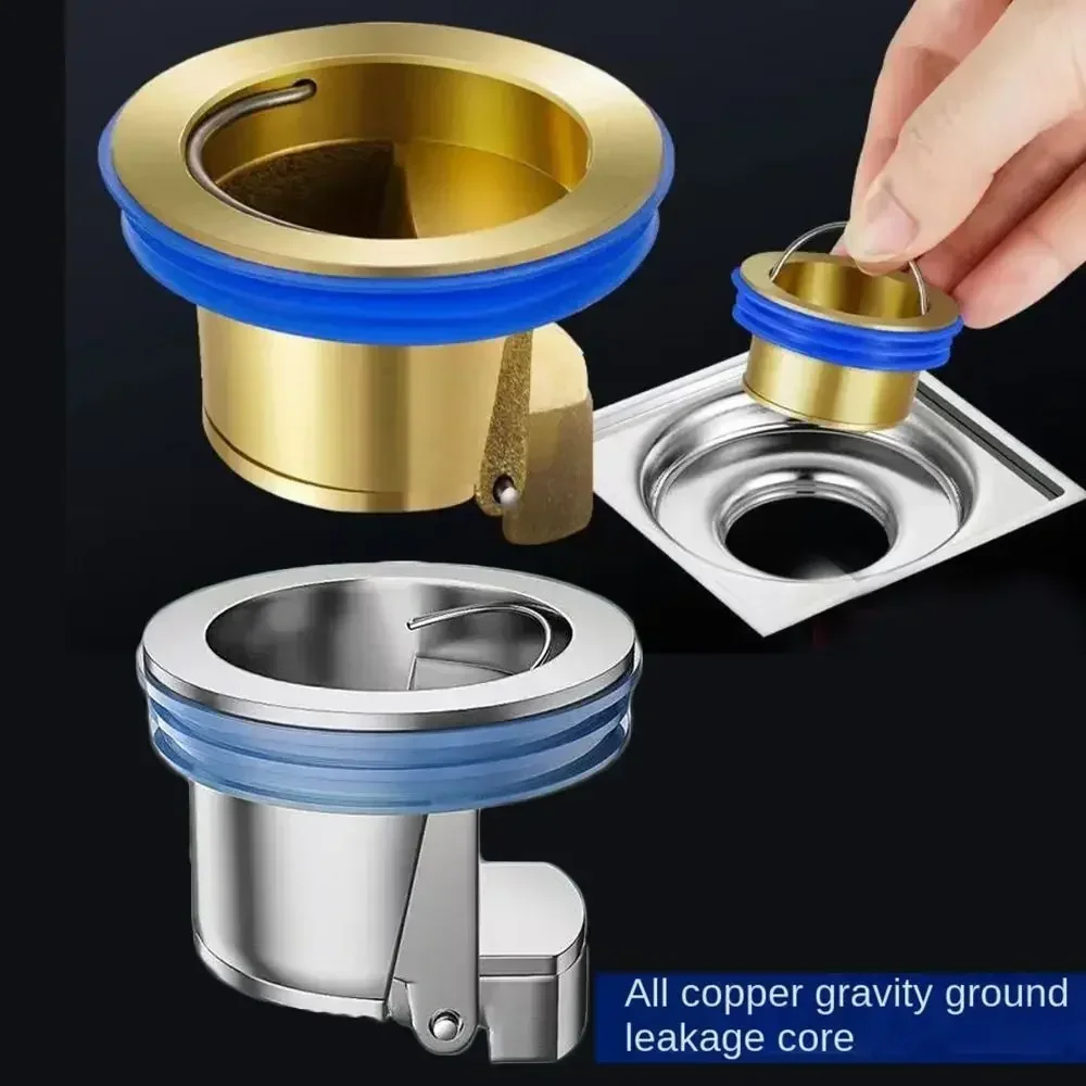 Toilet Shower Copper Floor Drain Core Anti Odor and Insect Repellent Device Springboard Self Sealing Core Bathroom Accessories
