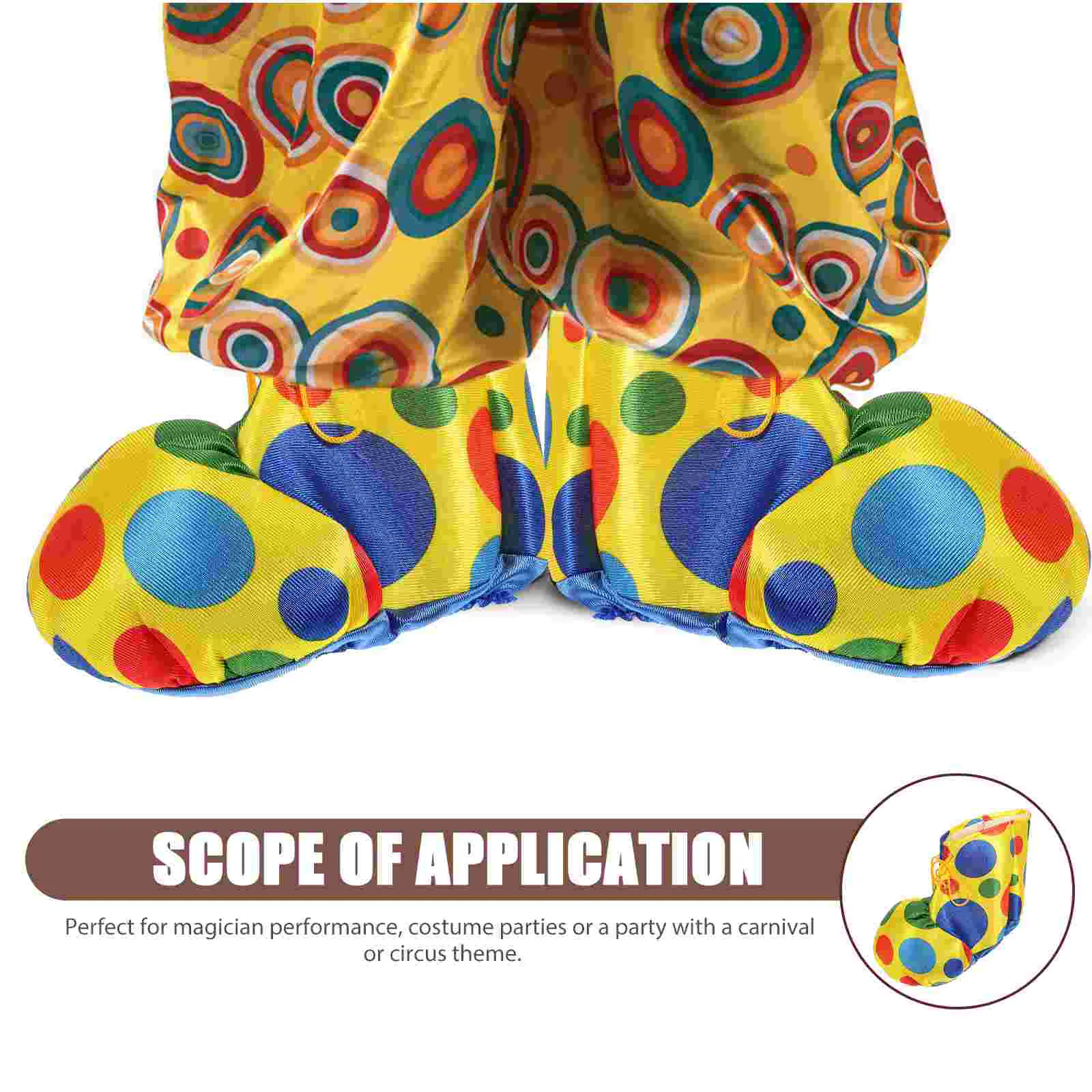 Clown Shoes Halloween Costume Large Rainbow Clown Shoes Dot Pattern Clown Boots Cosplay Clown Footwear Clown Dress Up