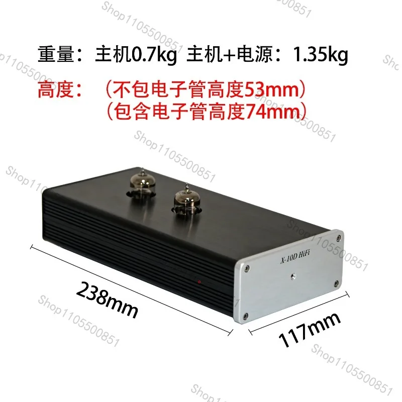 X-10D 2.0 Original Circuit HiFi 6N11 Tube Buffer Audio Signal Tube Preamplifier with AC12V Power Adapter