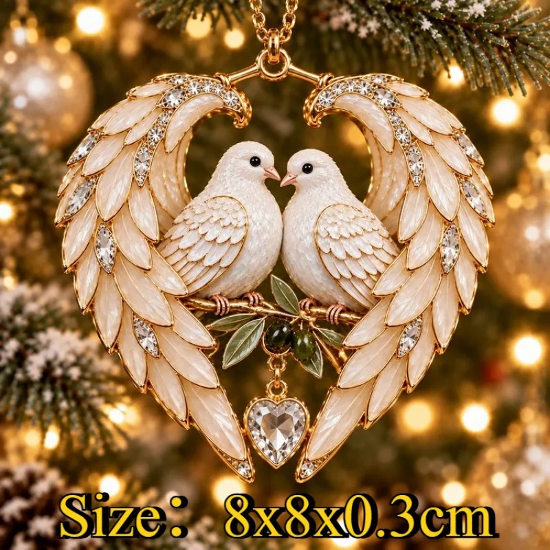 2D Flat Printed Acrylic Christmas Door Hanger, Bell Wreath Design Christmas Hanging Ornament, Front Door Holiday Home Decoration