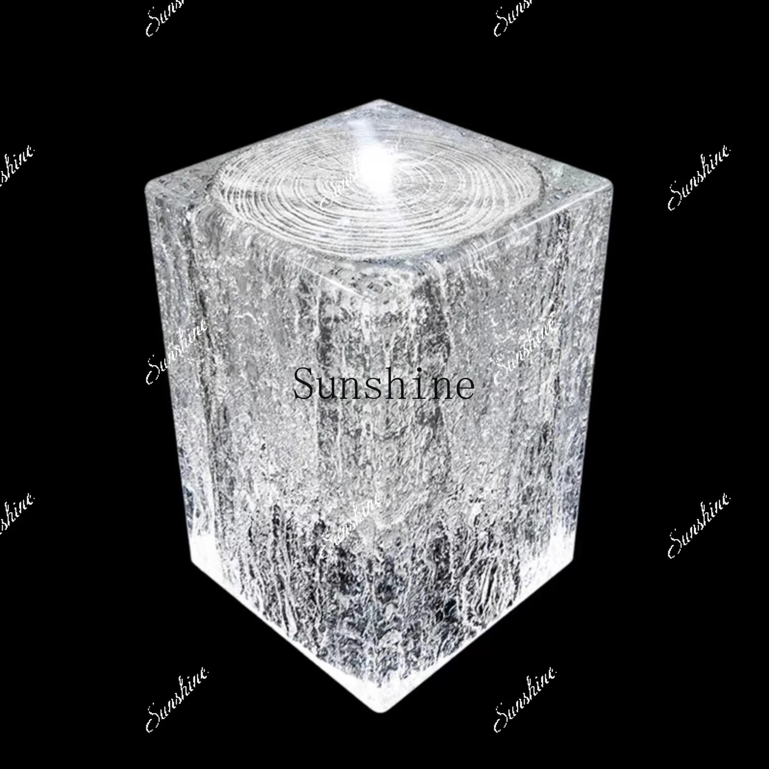 Titanium crystal acrylic crystal resin pier stool tea stool transparent high-end craft ornament  FT