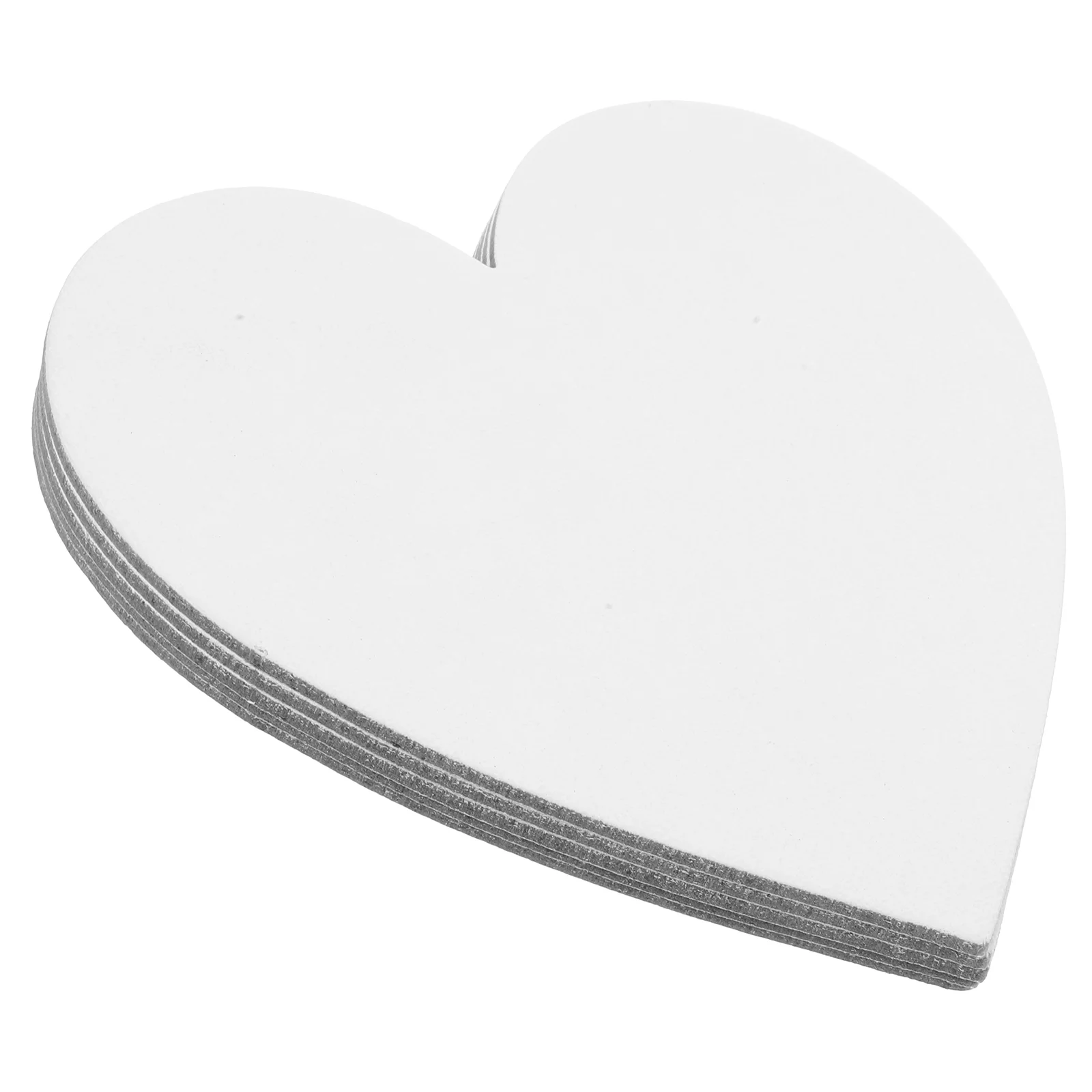 

5 Pcs Heart Shape Cotton Drawing Board Thicken Painting Board Artist Paper Board Oil Paint Canvas Sketchpad (White)