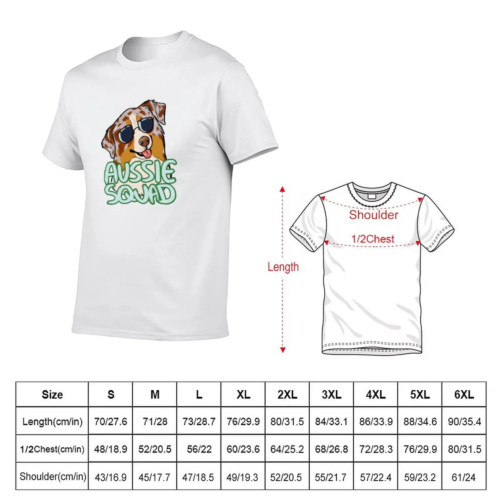 AUSSIE SQUAD (red merle) T-Shirt summer clothes kawaii clothes men workout shirt