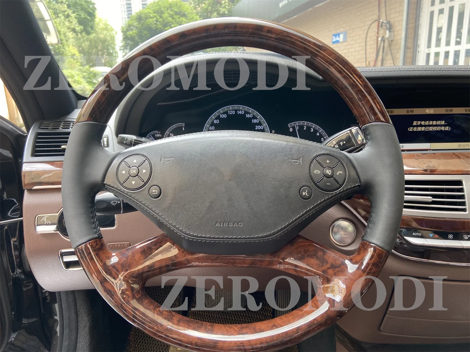 Wooden Steering Wheel For Mercedes CL W216 AMG W221 S ClassS550 S400 CL550 10-14