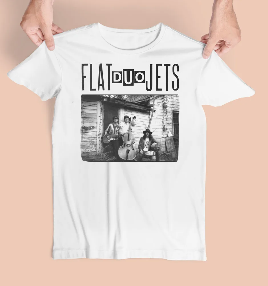 New Flat Duo Jets Band Short Sleeve Cotton White S-5XL Unisex Shirt J850 Luxury oversizedAnime Graphic T-shirts for Men Clothing