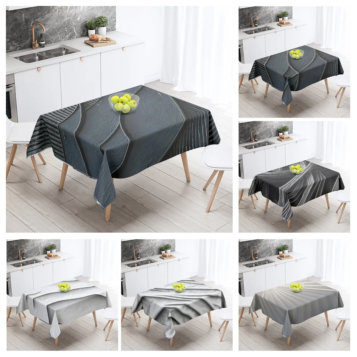 Nordic Minimalist Geometric Tablecloth 140X200cm Machine Washable Ins Style Dining Tablecloth Household Living Room Decorative
