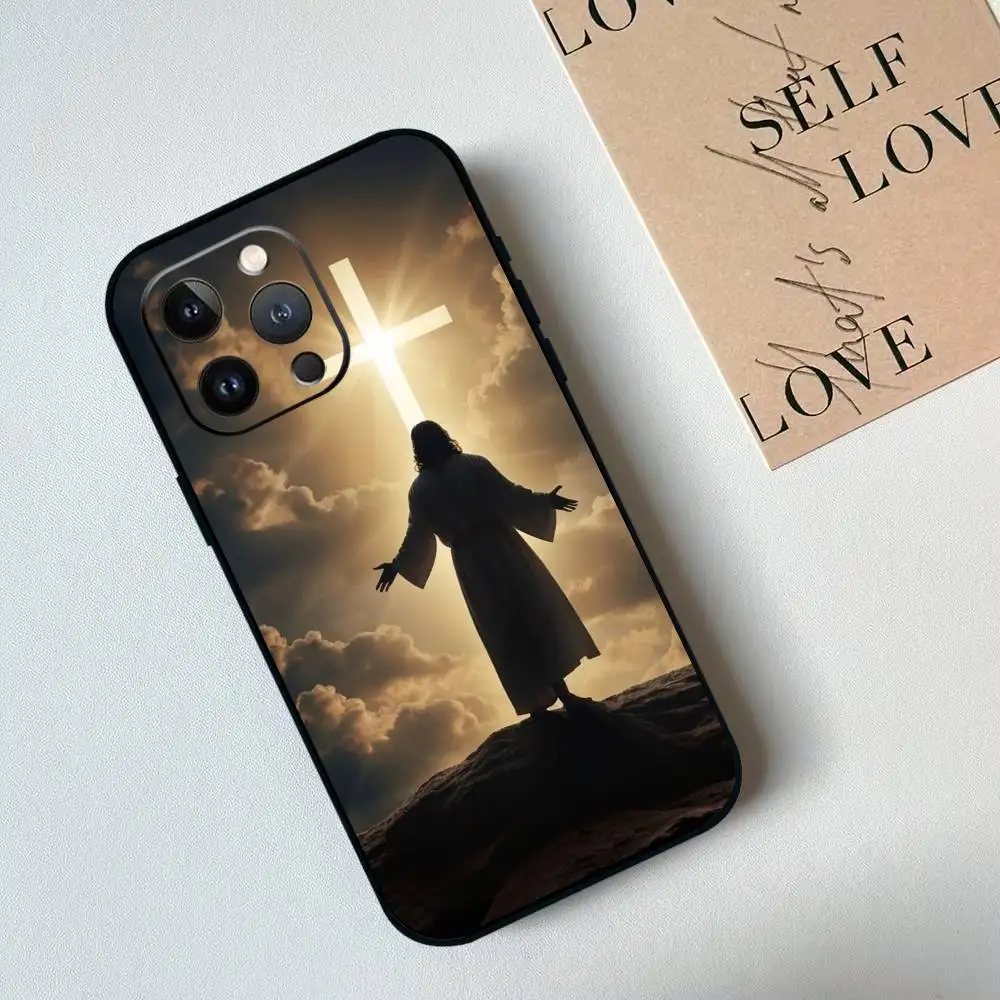 F-Faith Christian Jesus Graphic  Phone Case Silicone Soft For IPhone 17 16 15 14 13 12 11 X XR Plus Pro Max Plus
