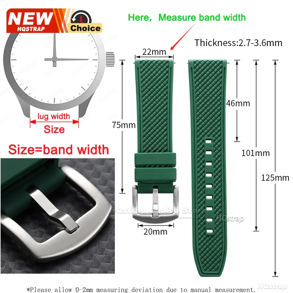 New 22mm 20mm Waterproof Silicone for Omega Plaid Pattern Rubber Bracelet for Samsung for Huawei Watch Band Women Men Wristband - view 4