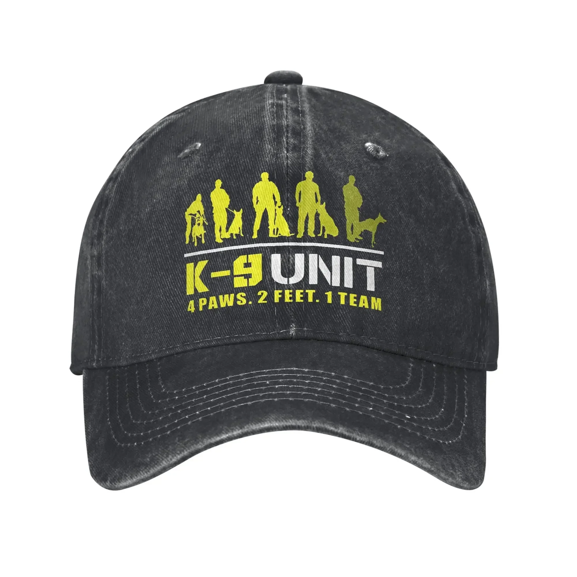 2026 K9-Unit-Malinois-Team Handler Baseball Caps Distressed Denim Tactical Police Dog Squad Headwear Unisex Outdoor Workouts Gif