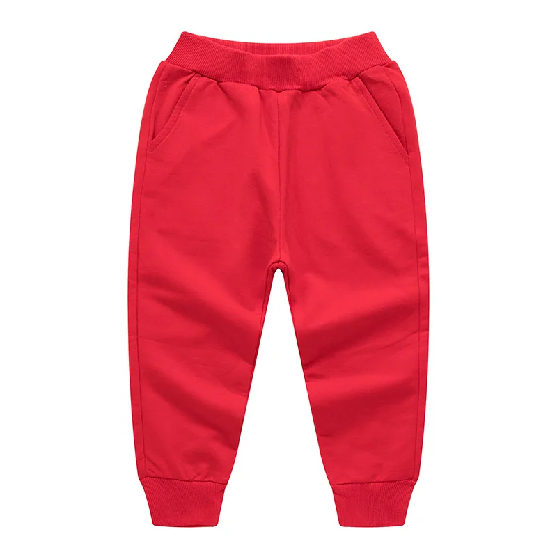 DE PEACH New Baby Girls Boys Solid Color Sweatpants Children Loose Casual Trousers Kids Cotton Pants For Spring Autumn 1-12Years