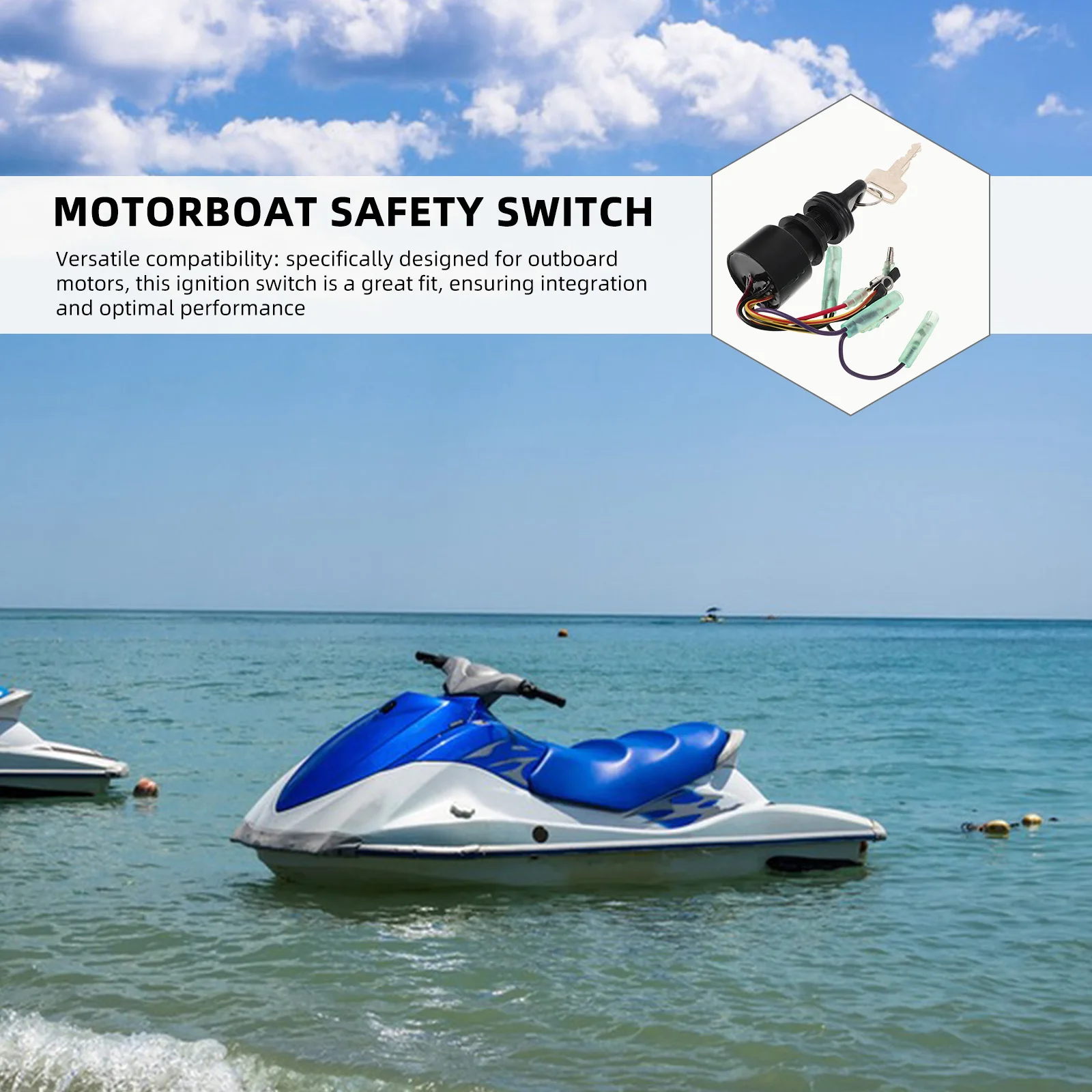 

Universal Boat Ignition Switch 6 Wire Design Polyester Material Durable Reliable Easy Installation Outboard Motors
