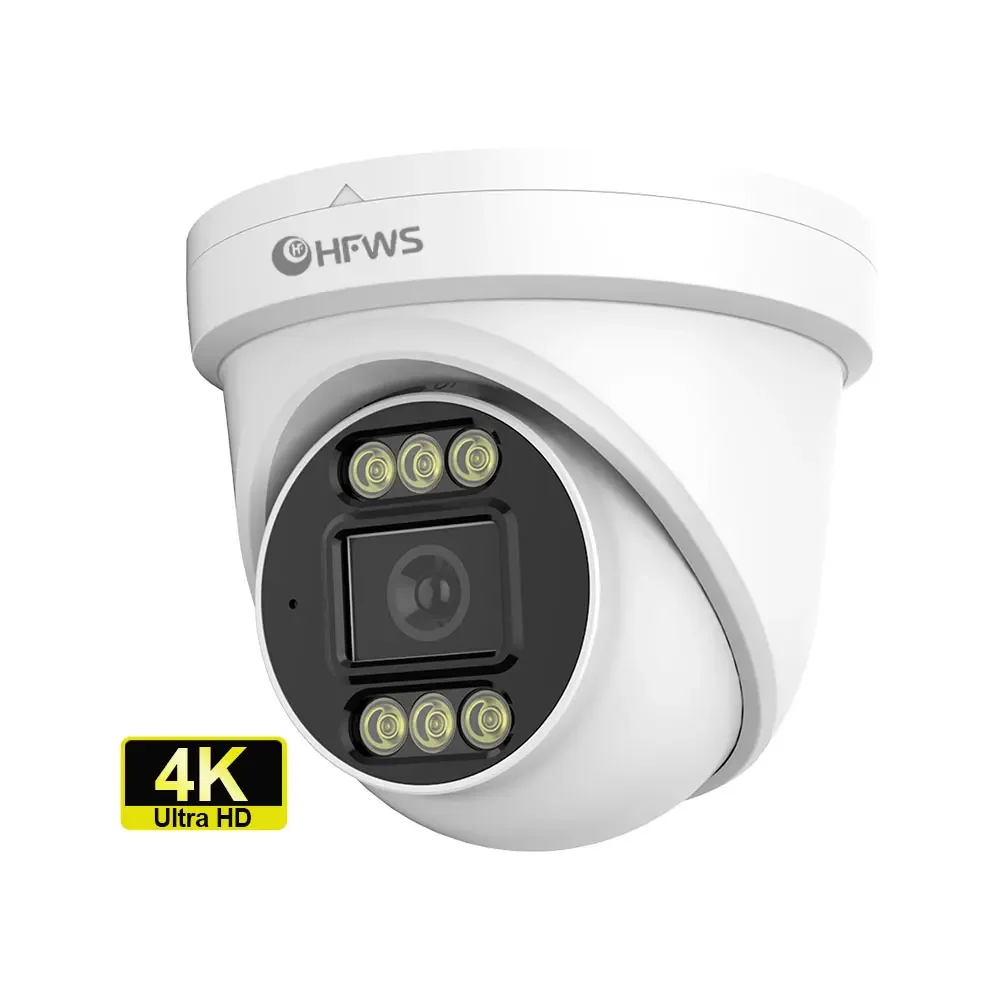 OEM 8MP 4K 25FPS PoE IPカメラ ドーム型セキュリティCCTVシステム 屋外ホームネットワーク ナイトビジョン 屋外セキュリティカメラシステム