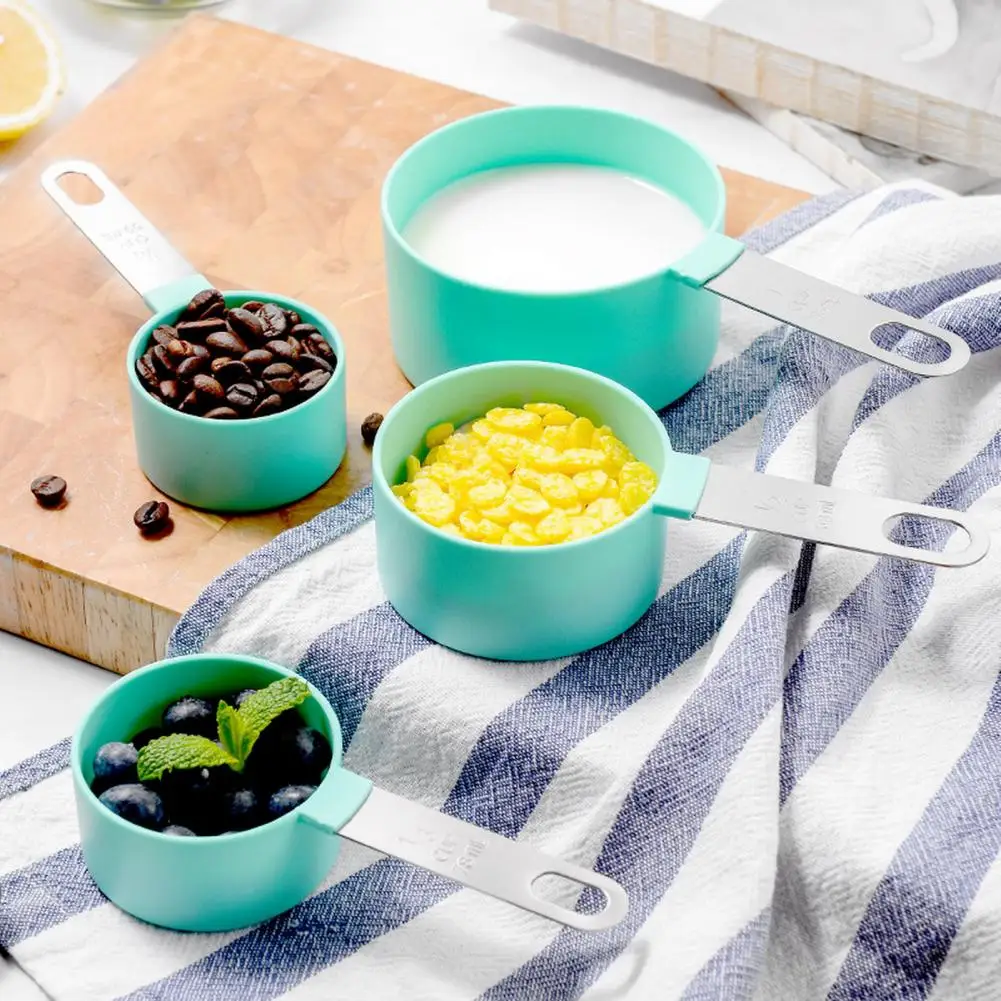 10Pcs Kitchen Measuring Cups And Spoons Set, Stainless Steel Measuring Cups for Dry Liquid Ingredients, Nesting Baking Tools,