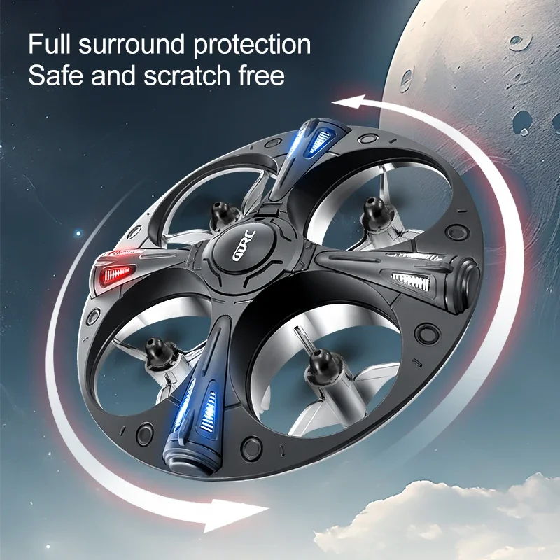 4DRC Neue V43 Mini UFO RC Drone Mit LED Licht Höhe Halten Quadcopter Anti-kollision Induktion Eders RC Spielzeug für Jungen Kinder