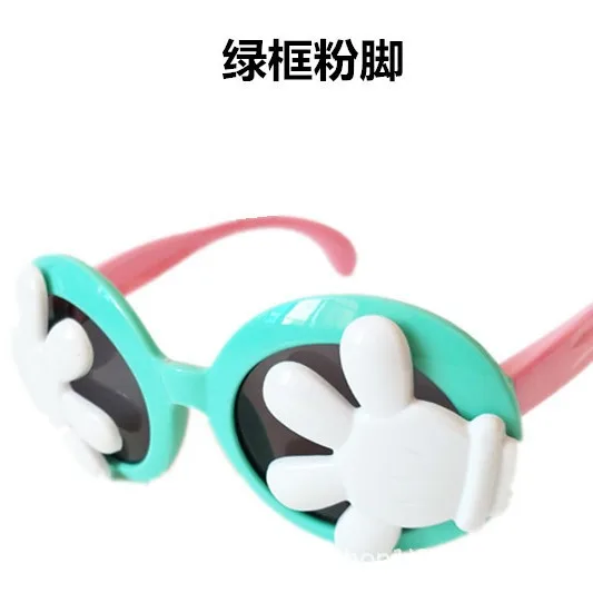 Disney Mickey Mouse occhiali da sole carini per bambini Anime Figure Toys Palm Flip Glasses donna Summer Outdoor occhiali anti-uv