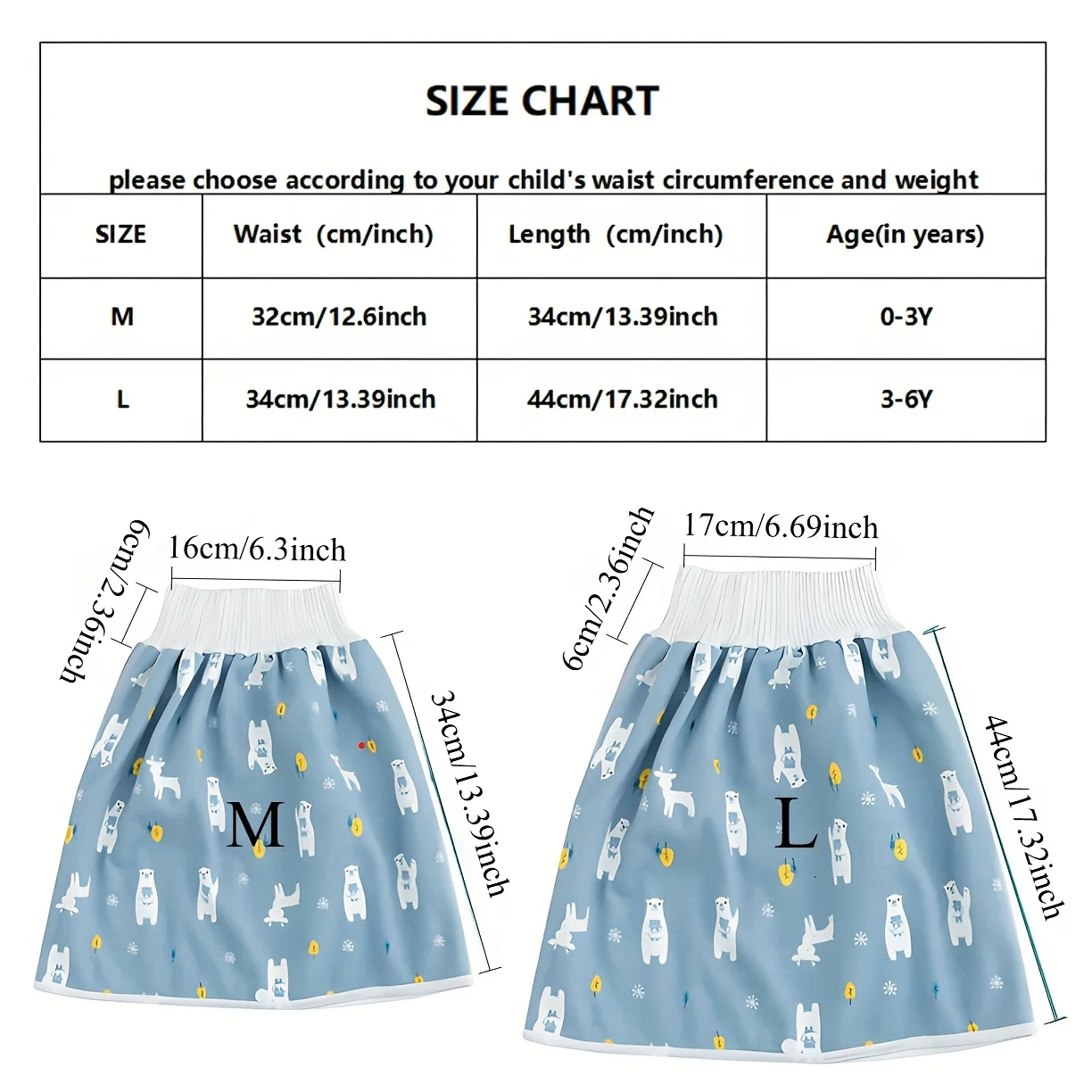3 قطع تنورة حفاضات، لطيفة، بسيطة، متعددة الألوان، مناسبة للأولاد والبنات، قابلة لإعادة الاستخدام، مناسبة لتدريب قعادة الأطفال، #2
