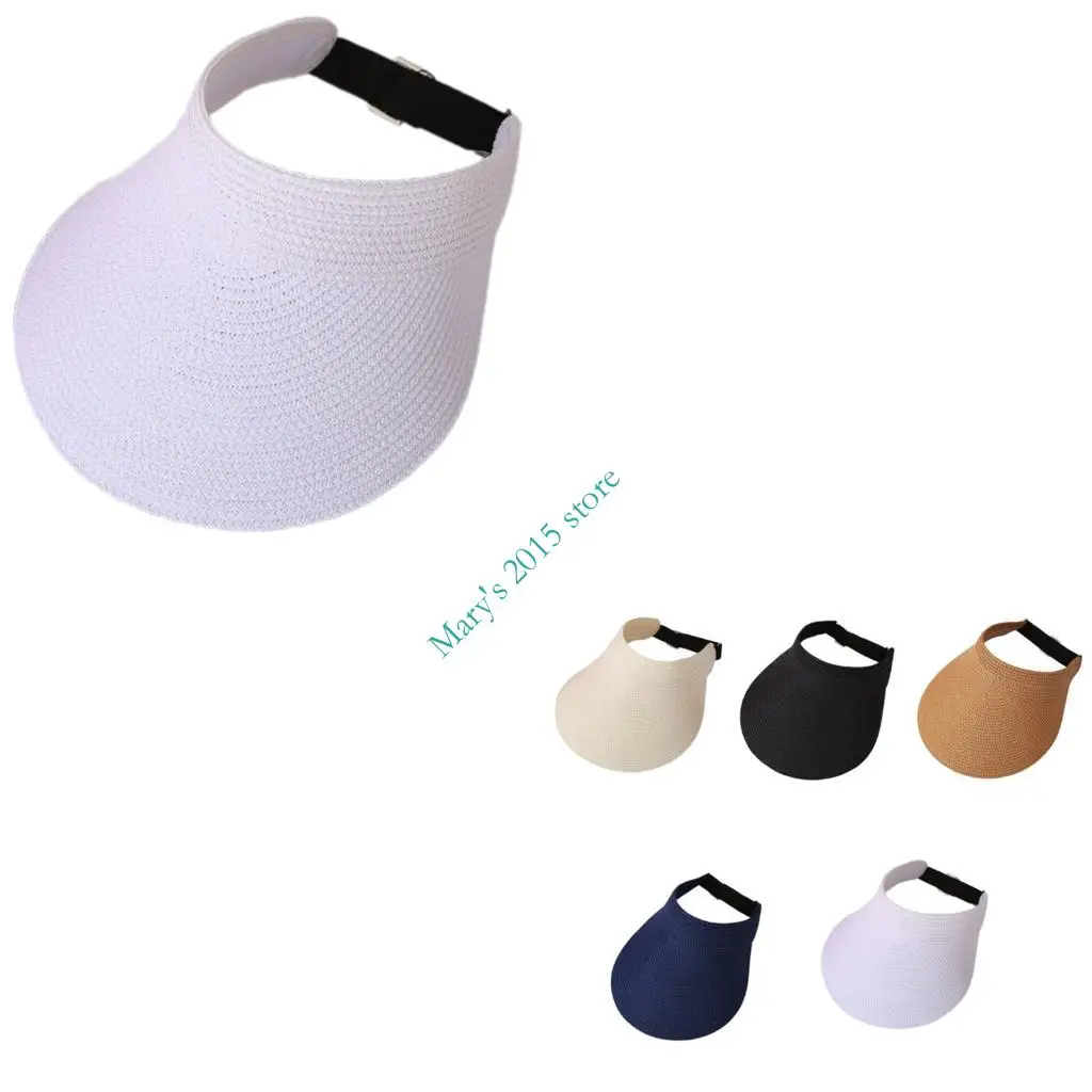 

E15F Fashionable Straw Summer Hat Sun Guard Lightweight Sports Unisex Design