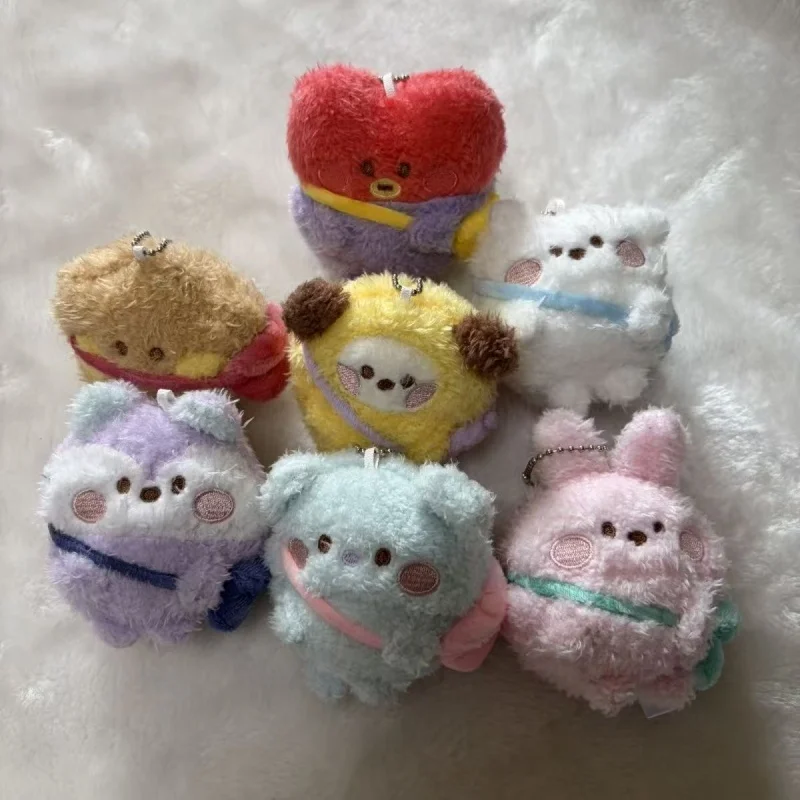 Anime Cartoon Bt21 Cooky Tata Chimmy Plush Toy Keychain Y2K Creative New Cute Backpack Decoration Doll Pendant Gift for Friends