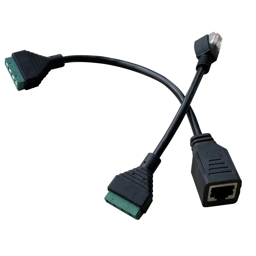 1PCS RJ45 Zu 4pin Terminal RJ45 Weibliche Terminal Block Kristall Kopf Terminal Block Druck-freies Kristall Kopf Net block Ende