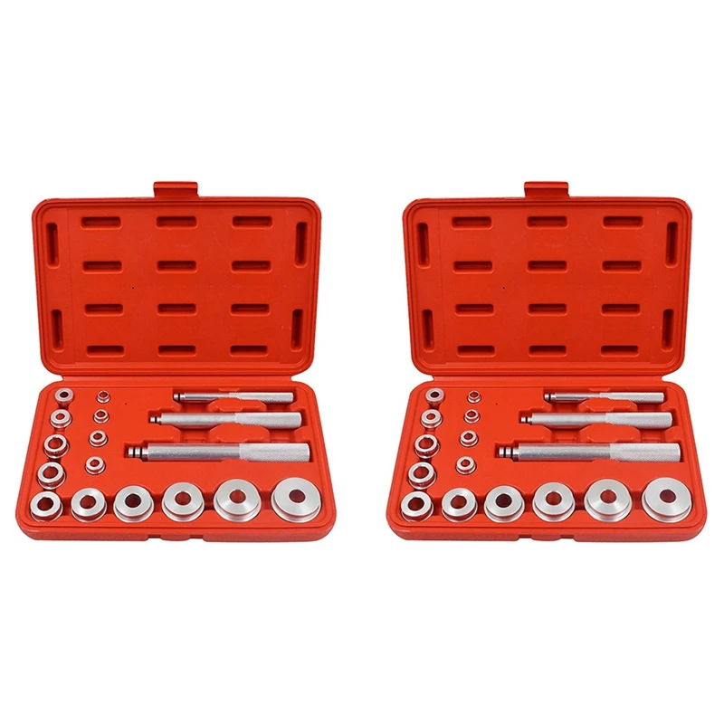 34Pcs/Set Wheel Bearing Race Seal Bush Driver Master Tool Kits Aluminum Axle Install Remove Tool