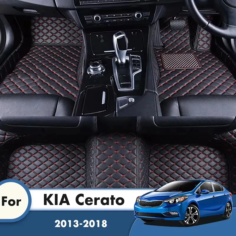 

Ковры на заказ для KIA Cerato Forte YD 2018 2017 2016 2015 2014 2013, кожаные водонепроницаемые автомобильные коврики, автоаксессуары для интерьера