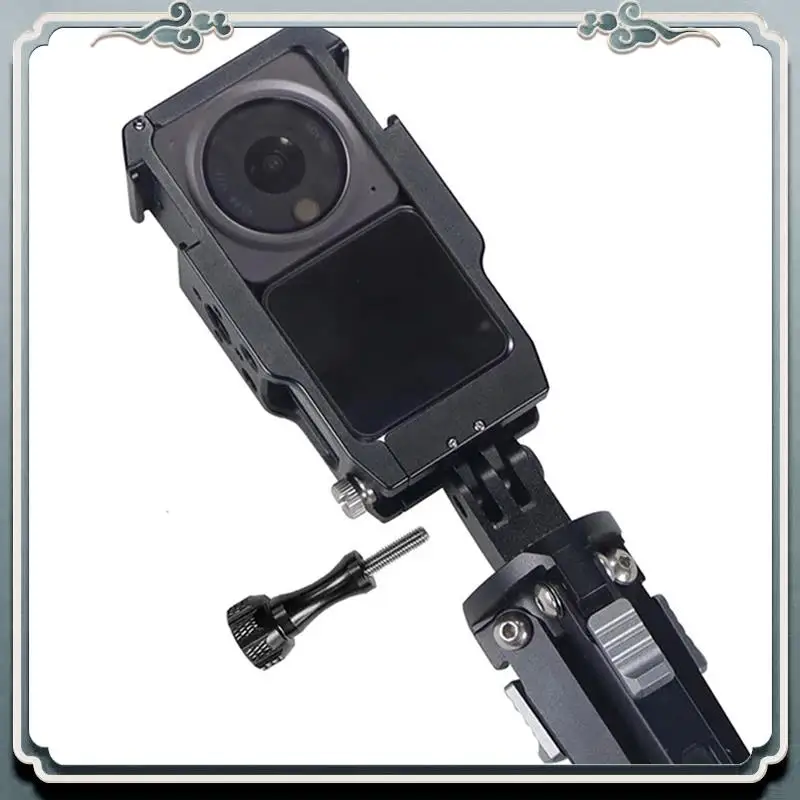 ABIJ-Metal Frame Heat Dissipation Protection Cover Aluminum Alloy  Cage Case 1/4 Cold Shoe Expand Mounting For DJI Action