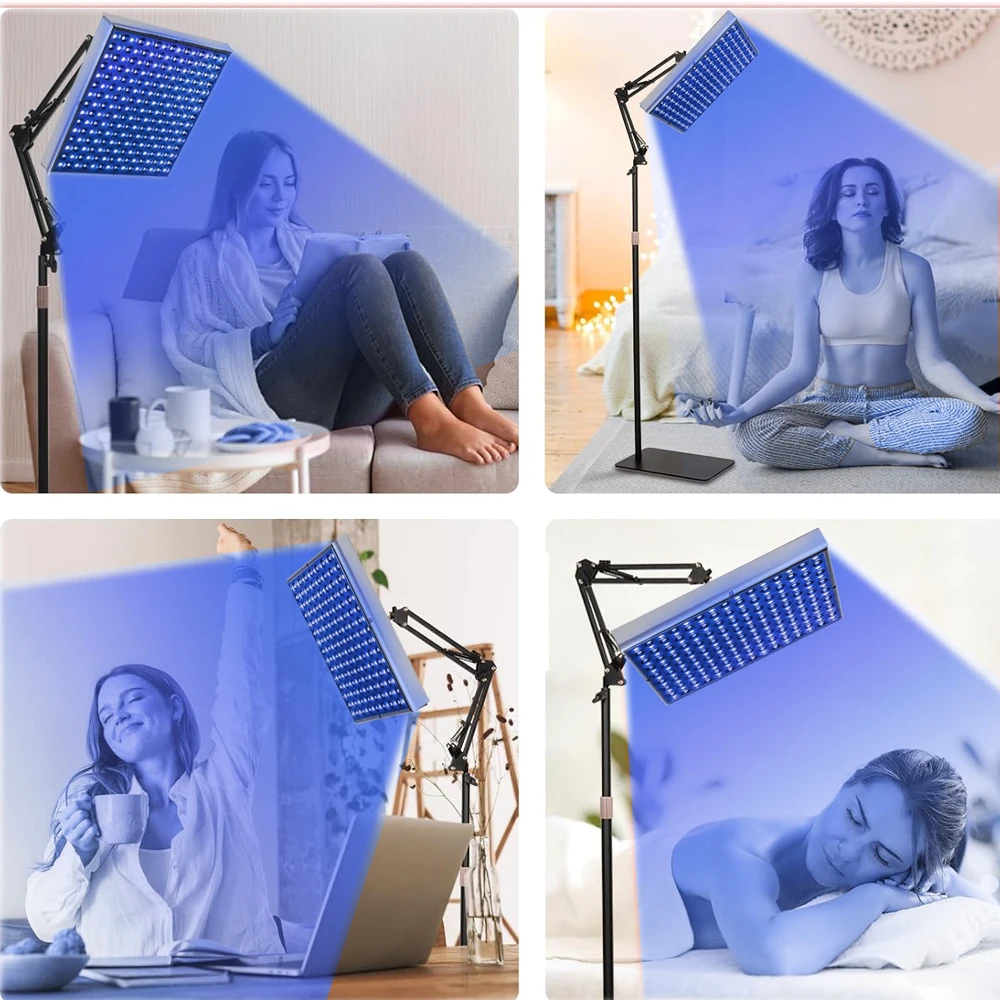 

Angle Adjustable Stand Blue Light Panel LED Light For Face Leg Knee Back Beauty Lamp
