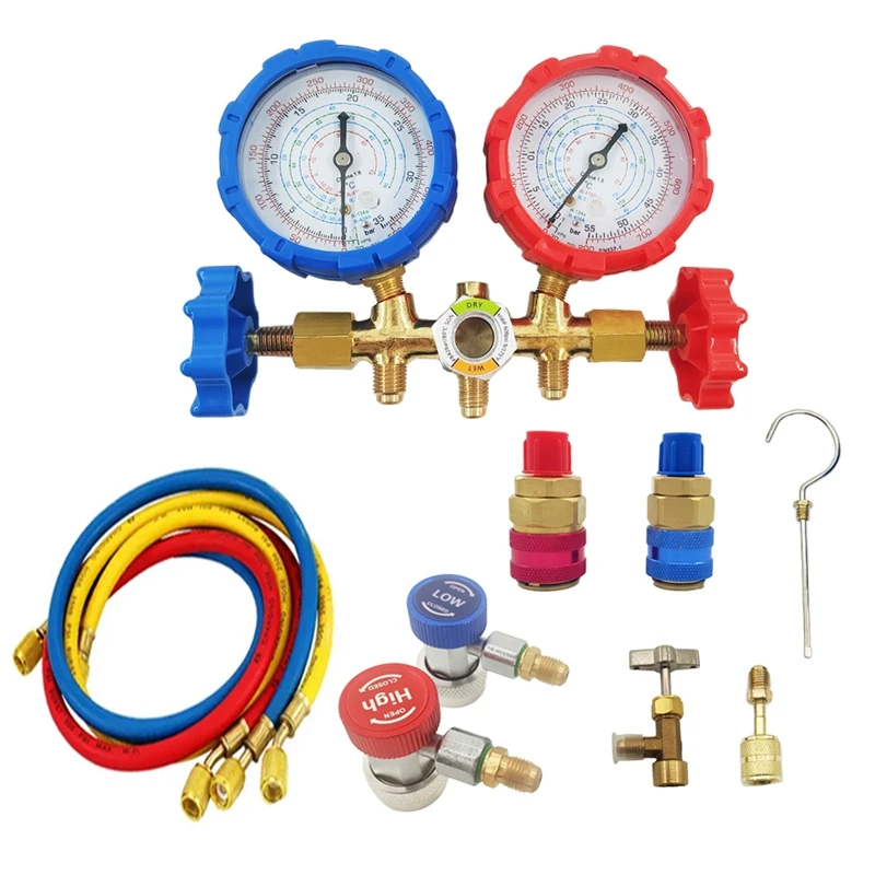 

Refrigerant Manifold Gauge Set Air Conditioning Tool For R410A R32 R134A Air Condition Refrigeration Tool Replacement