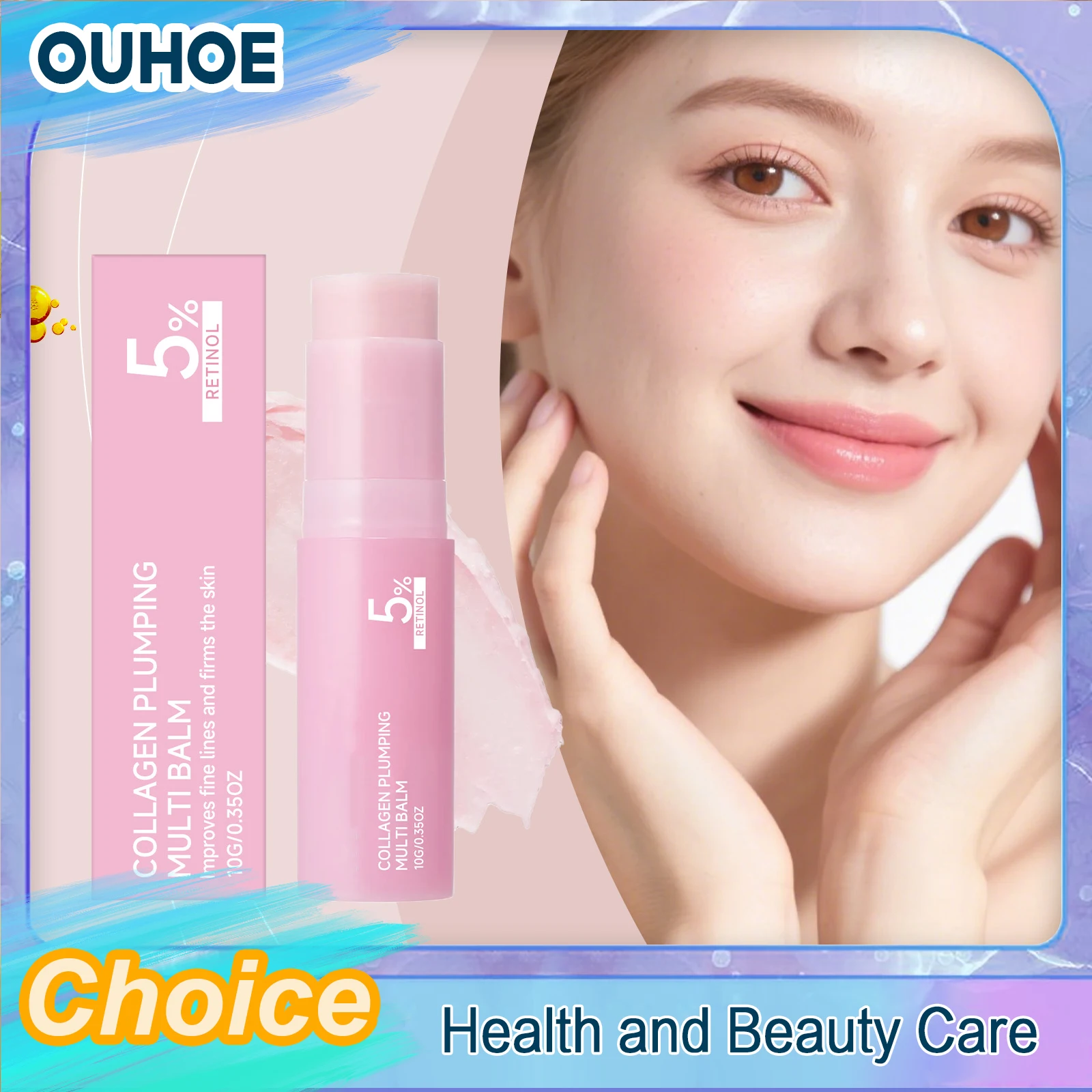 

Calcium Volume Multi Balm Stick Moisturizing Repair Improve Dull Wrinkle Fine Lines Brighten Facial Collagen Nourish Firm Cream