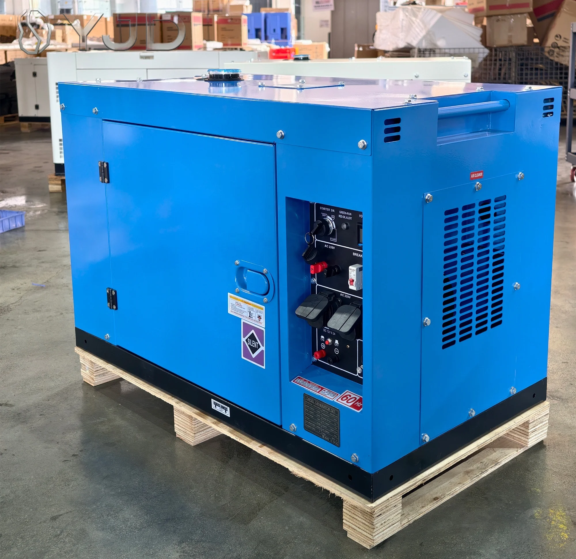 All Copper Open Super Silent Portable 5KW 6KW 7KW 8KW 9KW 10KW 12KW Diesel Generator 15KV 20KVA 12KVA Auto Start with ATS Option