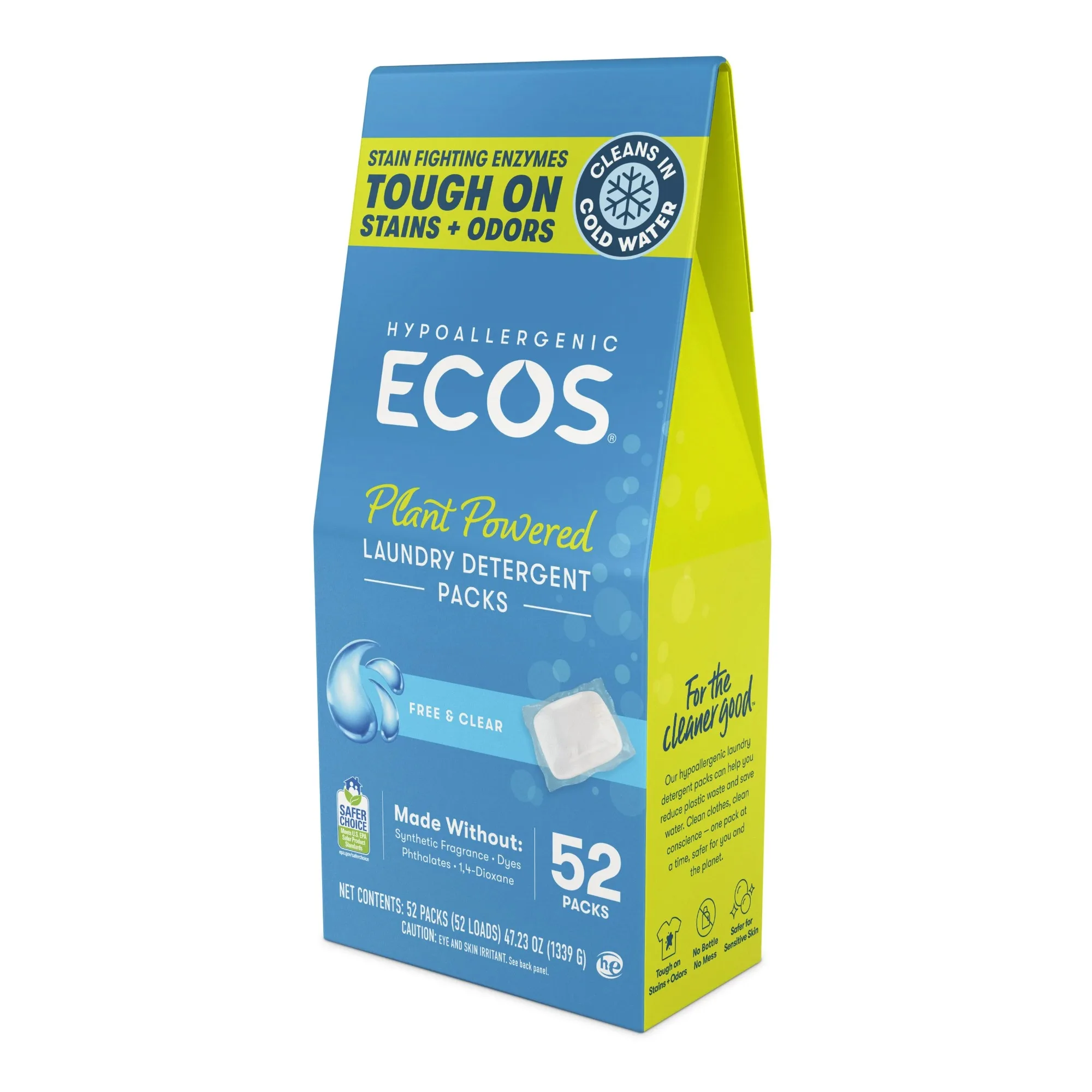 Пакеты для стиральных средств, 52-нагрузки — 100% пластик, бесплатная упаковка