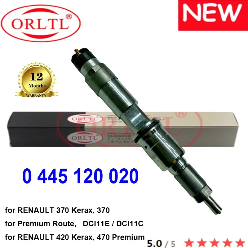 

ORLTL NEW 0445120020 5010477874 Diesel Fuel Injector 0986435523 For Renault 370,420 Kerax Premium