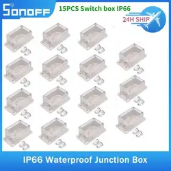 15pcs SONOFF IP66 Waterproof Switch Box Cover For Sonoff Basicr2 Basicr4 Rfr2 Water-resistant Dust Proof Case