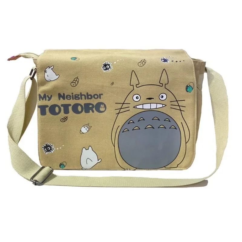 Miniso collaborates on popular anime, Totoro, student Oxford cloth bag, student crossbody bag, commuting cartoon gift