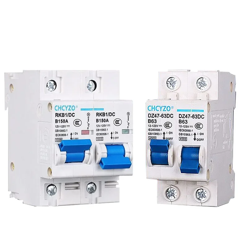 DC Circuit Breaker 2P 12V-120V Power Switching Circuit Breaker 40A 63A 100A 125A 150A 200A 250A Current Short Circuit Protector