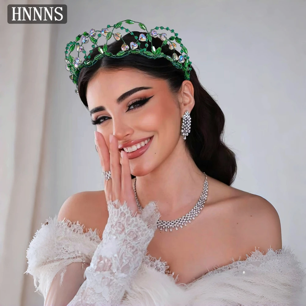 

TOPQUEEN Fashionable Bridal Crown Hair Bracelet Handmade Bead Making Elegant Ladies Banquet Ball Party Hair Accessories YXA318