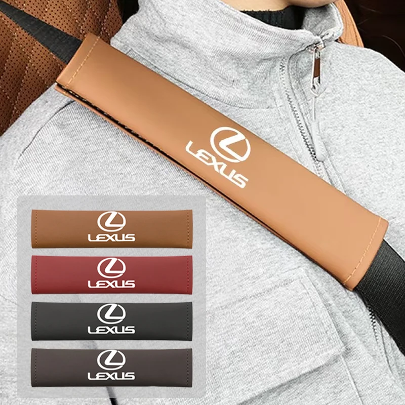 

Car Sticker Car Leather Seat Belt Shoulder Protection Set Accessories For Lexus F SPORT RX300 IS200 IS250 ES350 Ct200h UX250h NX